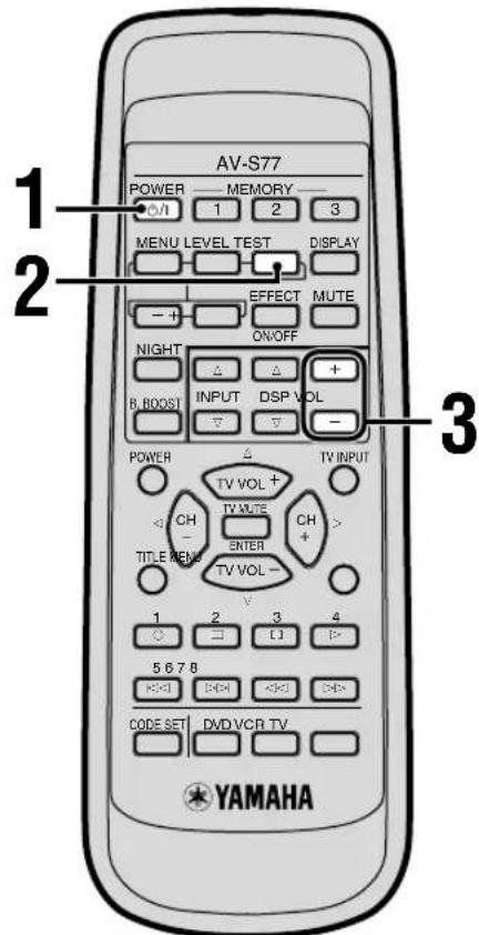 YAMAHA AVS77 - AJUSTE DE LOS NIVELES DE SALIDA DE LOS ALTAVOCES - 1