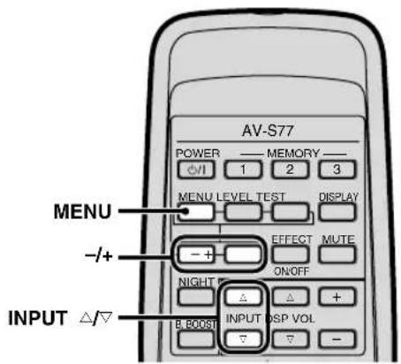 YAMAHA AVS77 - MENUFUNCTIES - 1