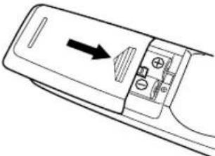 YAMAHA AVS77 - Inserting the batteries - 3