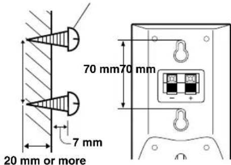 YAMAHA AVS77 - ■To mount speakers directly to the wall - 1
