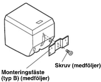 YAMAHA AVS77 - Skruva fast monteringsfustet (typ B) pa hegtalarens undersida med hjalp av den medfoljande skruven. - 1