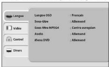 Terris MDVD 224 - RÉGLAGE DE LA LANGUAGE - 1
