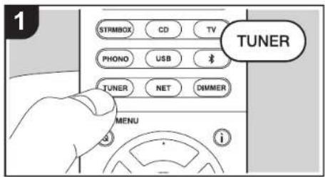 ONKYO LS5200 - Naar de FM/DAB-radio luisteren - 1