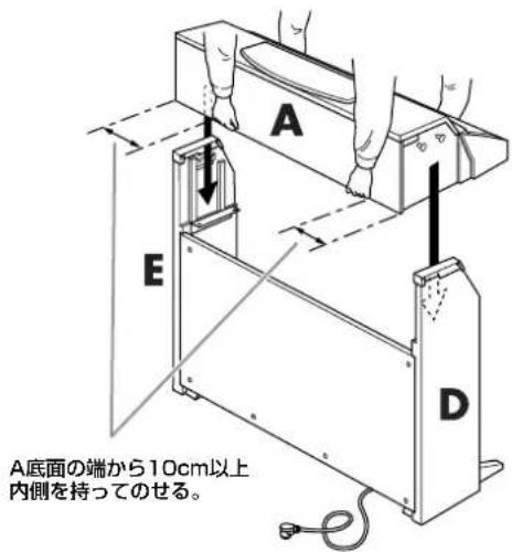 YAMAHA CLP230 - Aを取り付ける。 - 3