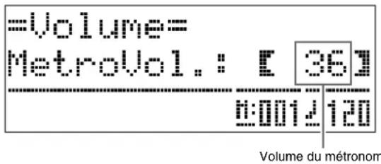 CASIO Privia PX330 - Tout en tenant le bouton (FUNCTION) enfoncé, appuyez sur le bouton (METRONOME). - 1