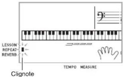 CASIO LK260 - Lorsque la mesure que vous voulez spécifique comme début est atteinte, appuyez sur ⑥. - 1