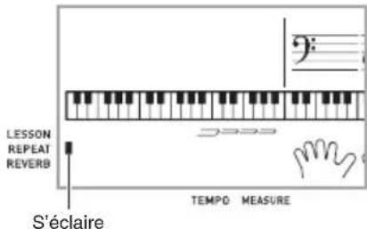 CASIO LK260 - Lorsque la mesure que vous voulez spécifique comme fin est atteinte, appuyez une nouvelle fois sur 6. - 1