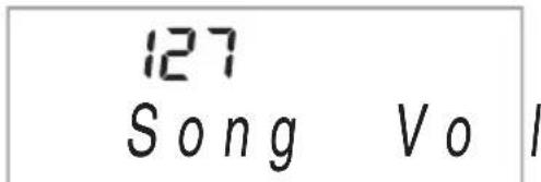 CASIO LK175 - Appuyez un certain nombre de fois sur (FUNCTION) de sorte que « Song Vol » apparaisse à l'écran (page FR-4). - 1