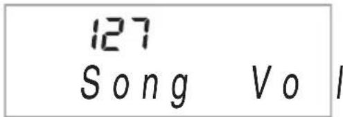CASIO LK170 - Appuyez un certain nombre de fois sur (FUNCTION) de sorte que « Song Vol » apparaisse à l'écran (page FR-4). - 1