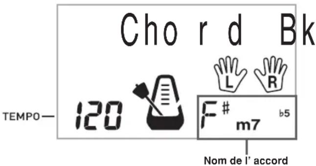 CASIO CTK1300 - Recherche d'un accord dans le manuel d'accords - 4