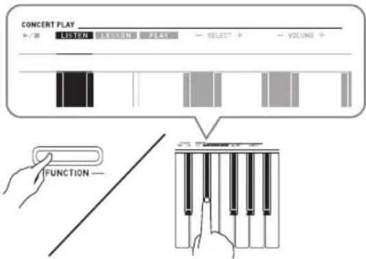 CASIO Celviano AP260 - Pour écouter un morceau d'interprétation de concert (LISTEN) - 2