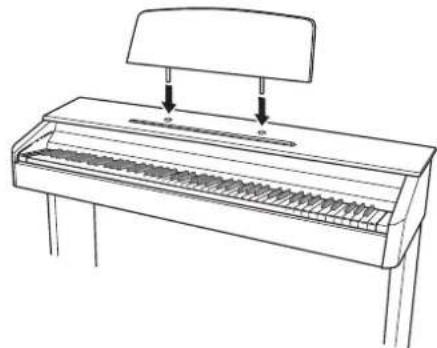 CASIO Celviano AP245 - Installer le pupitre de musique - 1