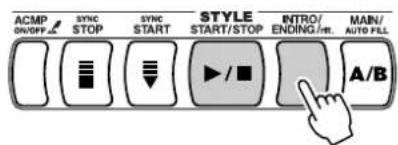YAMAHA Portatone PSR450 - Pour arrêté le reproduction, appuyez sur les touches [START/STOP] ou [INTRO/ENDING/rit.]. - 1