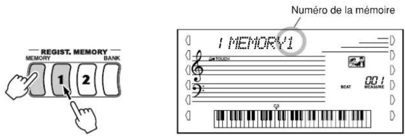 YAMAHA Portatone PSR450 - - Réglages enregistrées par la mémoire de registration - 2