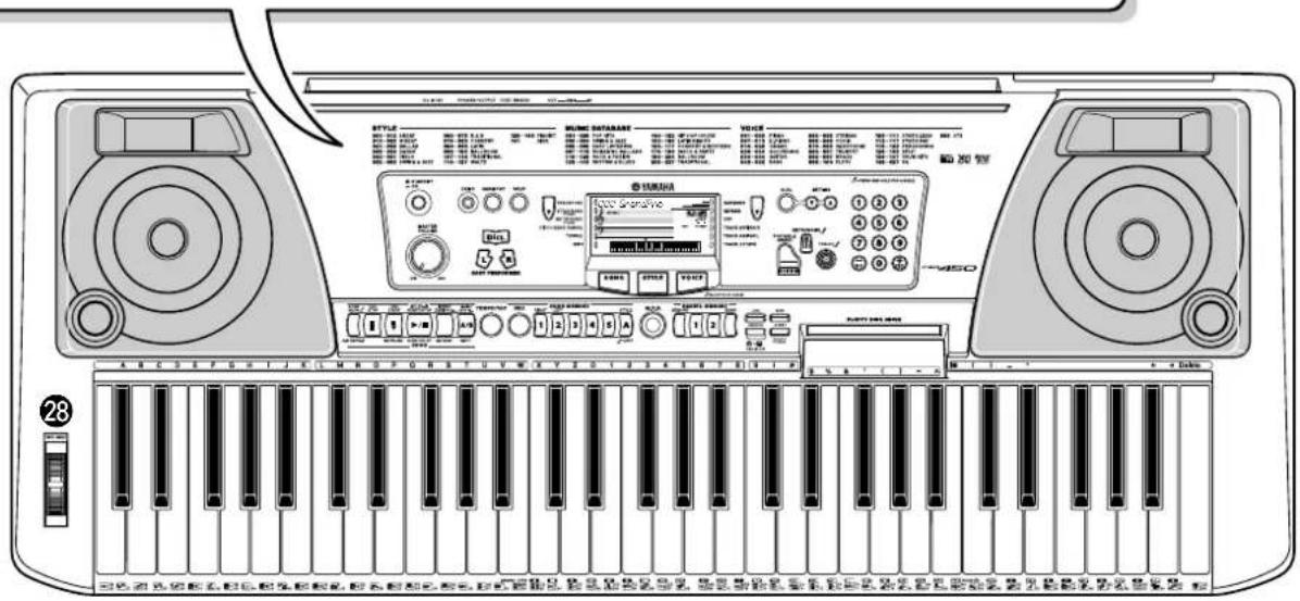 YAMAHA Portatone PSR450 - Panneau arrête - 3