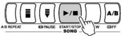 YAMAHA Portatone PSR450 - 3Lancez la reproduction du morceau. - 1