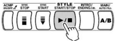 YAMAHA Portatone PSR450 - Appuyez sur la touche [START/STOP] pour arrêter la reproduction de style. - 3