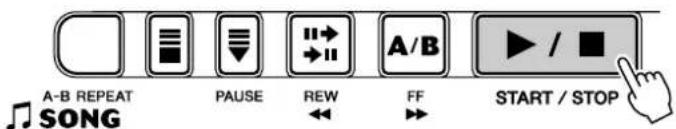 YAMAHA Portatone PSR290 - Appuyez sur la touche [START/STOP] pour arrêter la leçon. - 1