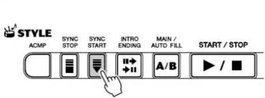 YAMAHA Portatone PSR290 - Pour utiliser la fonction Sync Start avec une partie Intro : - 5