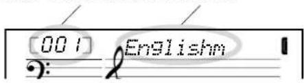 YAMAHA Portatone PSR273 - Indication du nom et du numéro (morceau/style/voix) - 1
