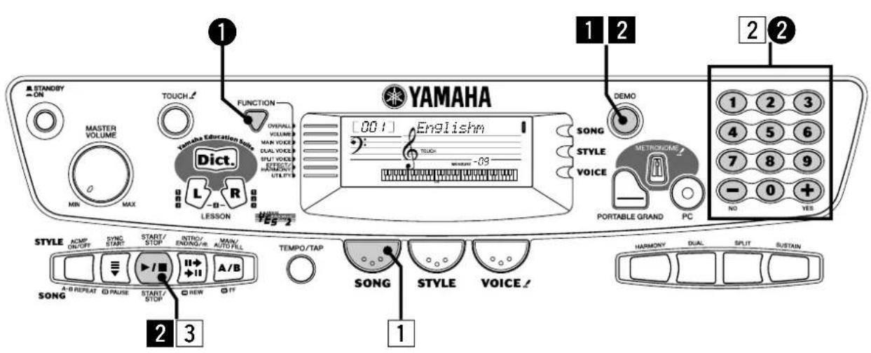 YAMAHA Portatone PSR273 - Liste des voix du panneau - 1