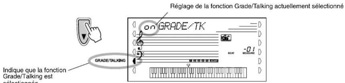 YAMAHA Portatone PSR350 - Sélectionnez la fonction Grade/Talking. - 2