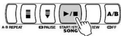 YAMAHA Portatone PSR350 - Appuyez sur la touche [START/STOP] pour arrêté le morceau. - 1