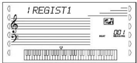 YAMAHA Portatone PSR350 - Rappel d'un prépréglage de la mémoire de registration - 4