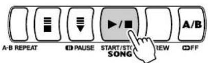 YAMAHA Portatone PSR350 - Appuyez sur la touche [START/STOP] pour arrêter la façon. - 1