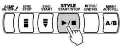 YAMAHA Portatone PSR350 - Appuyez sur la touche [START/STOP] - 1