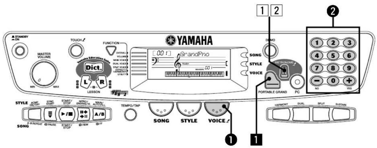 YAMAHA Portatone PSR275 - NOTE - 1