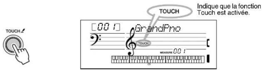YAMAHA Portatone PSR275 - Touch (Toucher) et Touch Sensitivity (Sensibilité au toucher) - 1