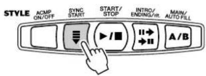YAMAHA Portatone PSR275 - En utilisant la fonction Sync Start (Début synchronisé) - 1