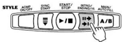 YAMAHA Portatone PSR275 - Pour utiliser la fonction Sync Start avec une partie Intro : - 3