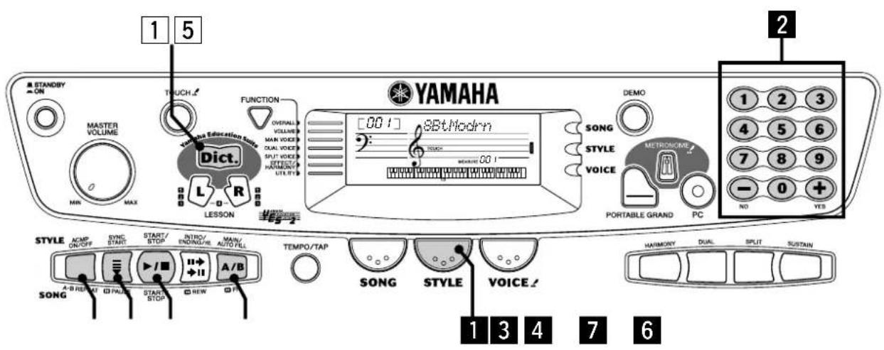 YAMAHA Portatone PSR275 - Utilisez les touches [+] et [-] pour ajuster le volume du morceau. - 2