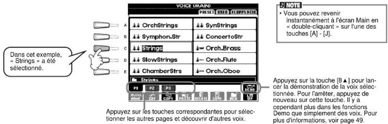 YAMAHA Portatone PSR2000 - Sélectionnez une voix. - 1