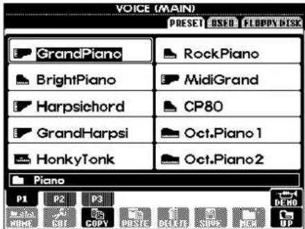 YAMAHA Portatone PSR2000 - Sélection d'une voix - 3