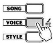YAMAHA Portatone PSR170 - Appuyez sur la touche [VOICE]. - 1