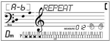 YAMAHA Portatone PSR170 - Définissez le point B (point d'arrêt). - 1