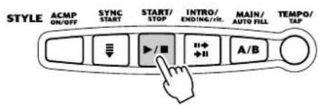 YAMAHA Portatone PSR170 - ■ Appuyez sur la touche [START/STOP] - 1