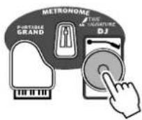 YAMAHA Portatone PSR170 - Appuyez sur la touche [DJ]. - 1