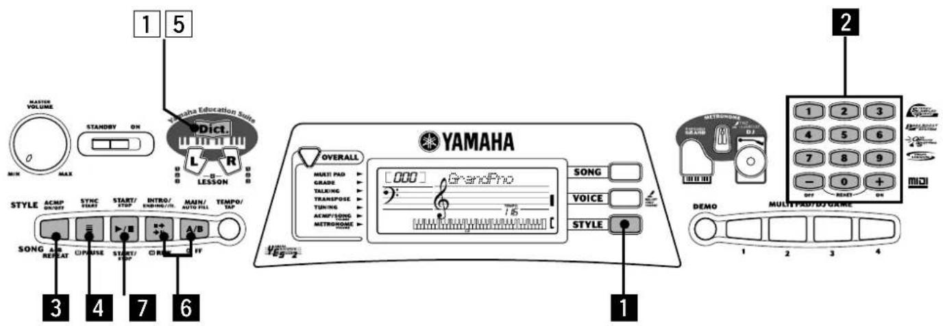 YAMAHA Portatone PSR170 - Modification du volume du morceau - 3
