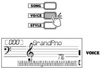 YAMAHA Portatone PSR170 - Pour sélectionner et jouer d'autres voix - 1