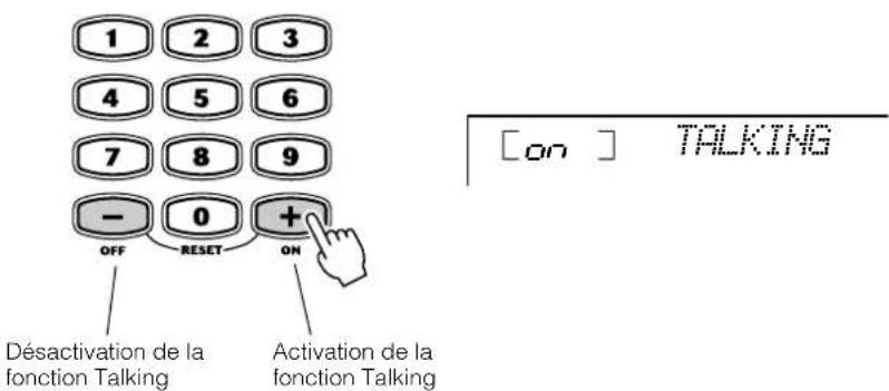 YAMAHA Portatone PSR170 - Activez ou désactivez la fonction Talking, selon le cas. - 2
