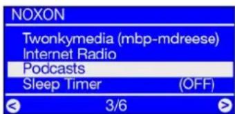 TERRATEC Noxon 2 radio for iPod - Le menu Podcasts - 1