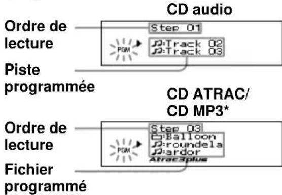 SONY CMTA70 - Création d'un programme personnalisé (Lecture programmée) - 2