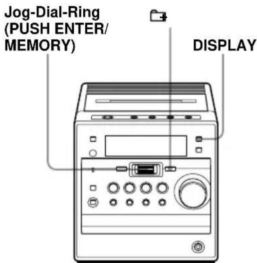 SONY CMTA70 - Einstellen des Kontrasts im Display - 1