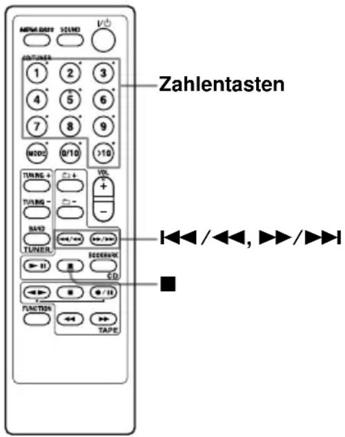 SONY CMTA70 - Ansteuern eines bestimmten Titels - 1