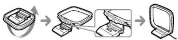 SONY CMTA70 - Installation de l'antenne cadre AM - 1