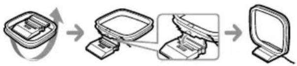 SONY CMTA70 - Aufstellen der AM-Ringantenne - 1